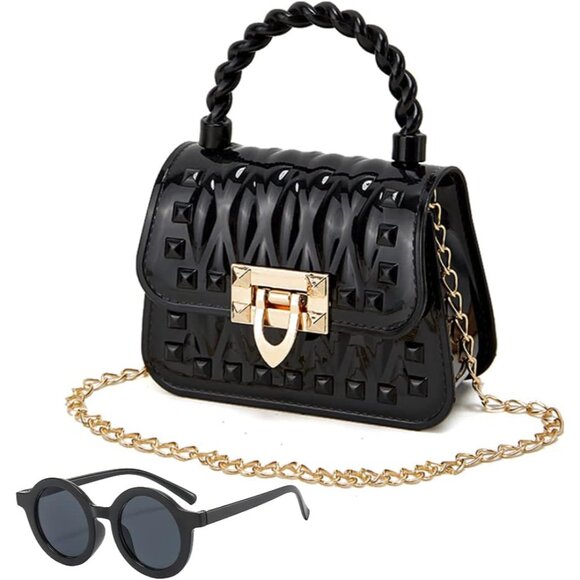 Charming Mini Jelly Wallet with Sunglasses - Perfect Gift for Girls - Picture 1 of 7